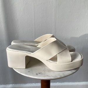 Jeffrey Campbell White Bubblegum Platform Sandal